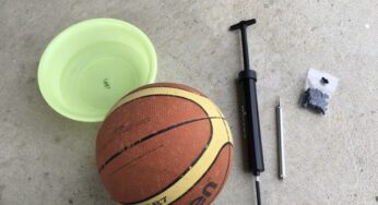 すぐに空気の抜けるバスケットボールのパンク修理をやってみた